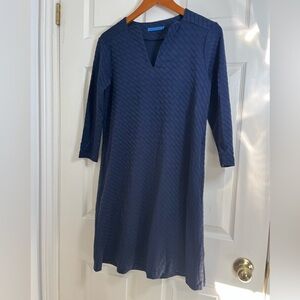 J. McLaughlin Navy Textured Long Sleeve Dress Size XS